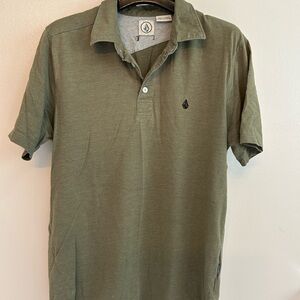 Volcom Men's Green Polo Shirt